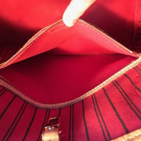 REMOVING 5-12 LOUIS VUITTON Neverfull MM Monogram Cerise - Picture 9 of 17